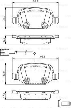 BOSCH 0 986 TB3 162 - Гальмівні колодки, дискові гальма autozip.com.ua