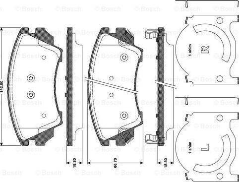 BOSCH 0 986 TB3 107 - Гальмівні колодки, дискові гальма autozip.com.ua