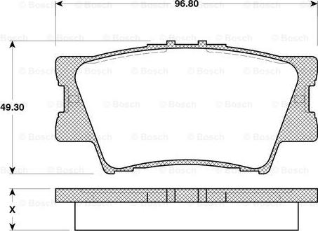 BOSCH 0 986 TB3 118 - Гальмівні колодки, дискові гальма autozip.com.ua