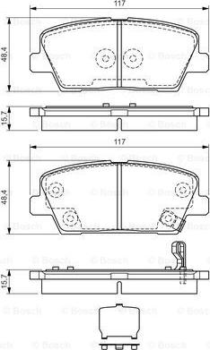 BOSCH 0 986 TB3 189 - Гальмівні колодки, дискові гальма autozip.com.ua