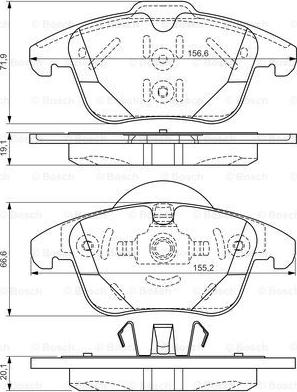 BOSCH 0 986 TB3 184 - Гальмівні колодки, дискові гальма autozip.com.ua