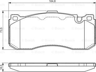 BOSCH 0 986 TB3 181 - Гальмівні колодки, дискові гальма autozip.com.ua