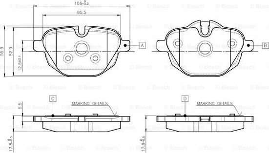 BOSCH 0 986 TB3 139 - Гальмівні колодки, дискові гальма autozip.com.ua