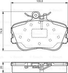 BOSCH 0 986 TB3 174 - Гальмівні колодки, дискові гальма autozip.com.ua