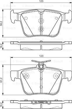 BOSCH 0 986 TB3 176 - Гальмівні колодки, дискові гальма autozip.com.ua