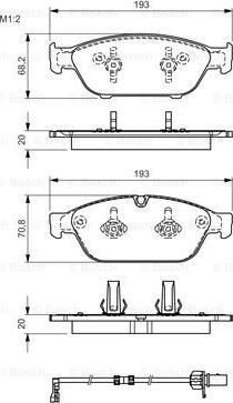 BOSCH 0 986 TB3 178 - Гальмівні колодки, дискові гальма autozip.com.ua