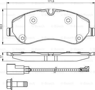 BOSCH 0 986 TB3 205 - Гальмівні колодки, дискові гальма autozip.com.ua