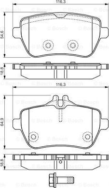 BOSCH 0 986 TB3 208 - Гальмівні колодки, дискові гальма autozip.com.ua