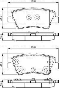 BOSCH 0 986 TB3 203 - Гальмівні колодки, дискові гальма autozip.com.ua