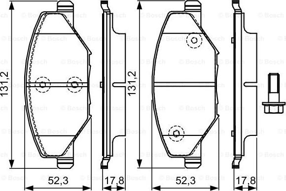 BOSCH 0 986 TB3 220 - Гальмівні колодки, дискові гальма autozip.com.ua