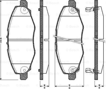 BOSCH 0 986 TB2 943 - Гальмівні колодки, дискові гальма autozip.com.ua