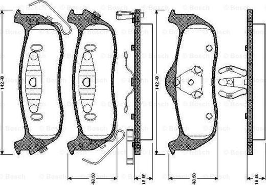 BOSCH 0 986 TB2 966 - Гальмівні колодки, дискові гальма autozip.com.ua