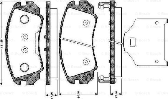 BOSCH 0 986 TB2 963 - Гальмівні колодки, дискові гальма autozip.com.ua