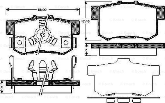 BOSCH 0 986 TB2 985 - Гальмівні колодки, дискові гальма autozip.com.ua