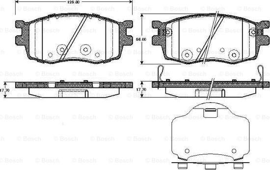 BOSCH 0 986 TB2 935 - Гальмівні колодки, дискові гальма autozip.com.ua