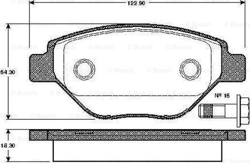 BOSCH 0 986 TB2 442 - Гальмівні колодки, дискові гальма autozip.com.ua