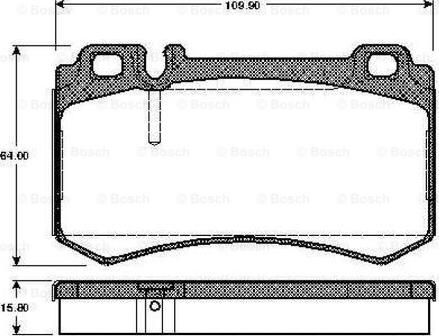 BOSCH 0 986 TB2 453 - Гальмівні колодки, дискові гальма autozip.com.ua