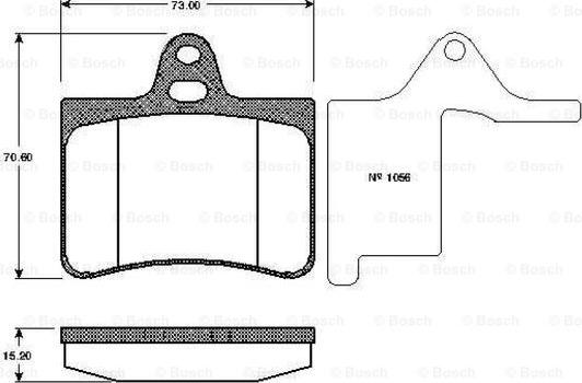 BOSCH 0 986 TB2 400 - Гальмівні колодки, дискові гальма autozip.com.ua