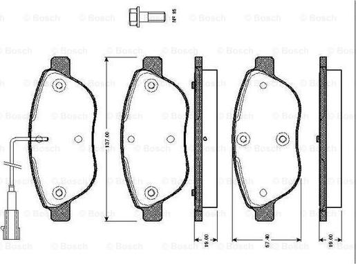 BOSCH 0 986 TB2 415 - Гальмівні колодки, дискові гальма autozip.com.ua