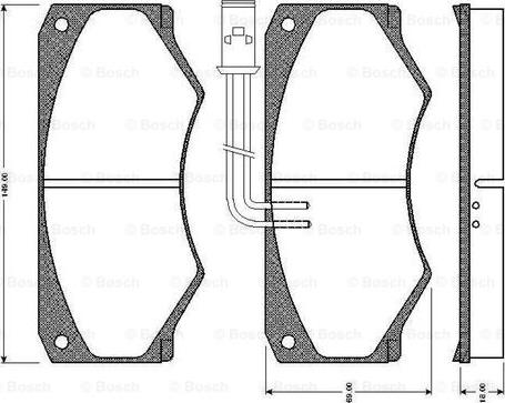 BOSCH 0 986 TB2 484 - Гальмівні колодки, дискові гальма autozip.com.ua