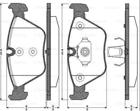 BOSCH 0 986 TB2 435 - Гальмівні колодки, дискові гальма autozip.com.ua