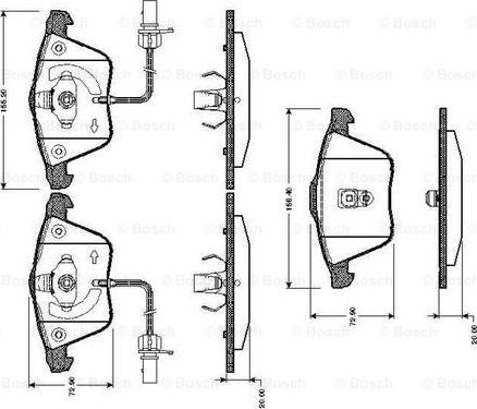 BOSCH 0 986 TB2 436 - Гальмівні колодки, дискові гальма autozip.com.ua