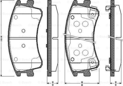 BOSCH 0 986 TB2 437 - Гальмівні колодки, дискові гальма autozip.com.ua