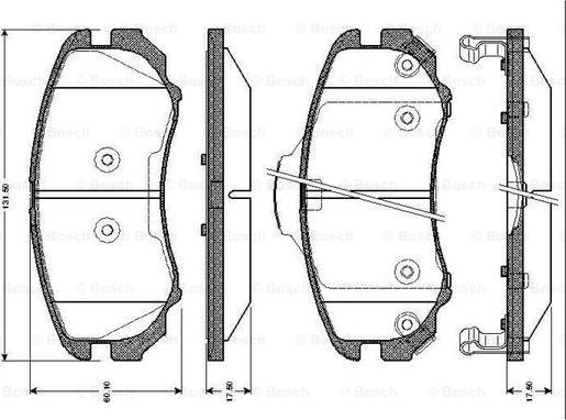 BOSCH 0 986 TB2 429 - Гальмівні колодки, дискові гальма autozip.com.ua