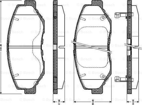 BOSCH 0 986 TB2 427 - Гальмівні колодки, дискові гальма autozip.com.ua