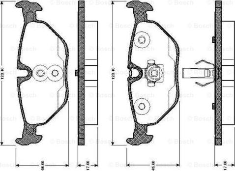 BOSCH 0 986 TB2 594 - Гальмівні колодки, дискові гальма autozip.com.ua