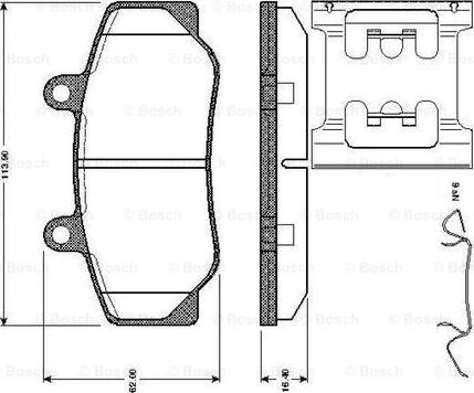 BOSCH 0 986 TB2 542 - Гальмівні колодки, дискові гальма autozip.com.ua