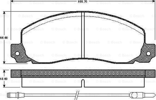 BOSCH 0 986 TB2 554 - Гальмівні колодки, дискові гальма autozip.com.ua