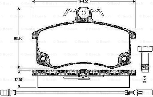 BOSCH 0 986 TB2 567 - Гальмівні колодки, дискові гальма autozip.com.ua