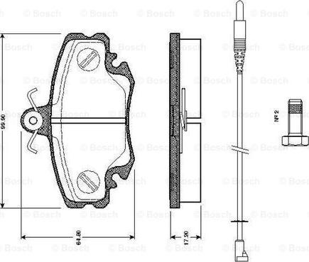 BOSCH 0 986 TB2 513 - Гальмівні колодки, дискові гальма autozip.com.ua