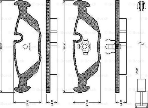 BOSCH 0 986 TB2 531 - Гальмівні колодки, дискові гальма autozip.com.ua