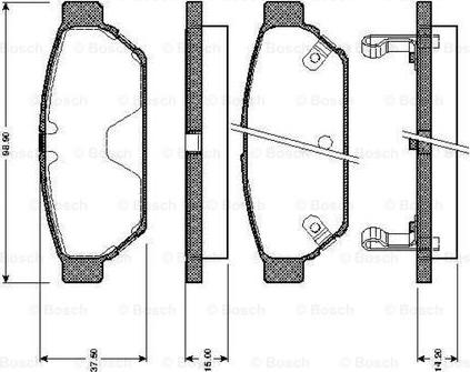 BOSCH 0 986 TB2 698 - Гальмівні колодки, дискові гальма autozip.com.ua