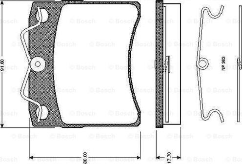 BOSCH 0 986 TB2 669 - Гальмівні колодки, дискові гальма autozip.com.ua