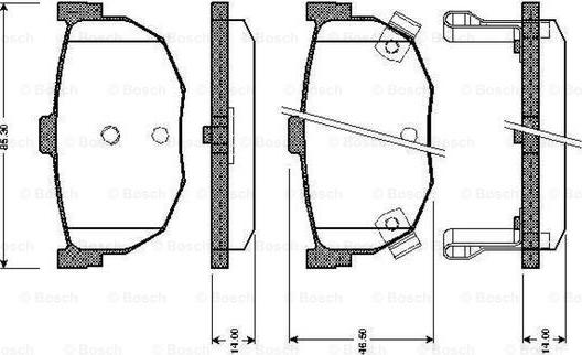 BOSCH 0 986 TB2 618 - Гальмівні колодки, дискові гальма autozip.com.ua