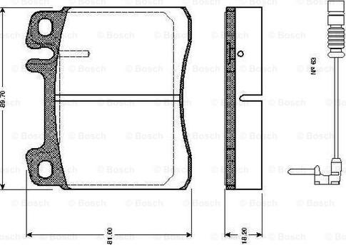 BOSCH 0 986 TB2 682 - Гальмівні колодки, дискові гальма autozip.com.ua