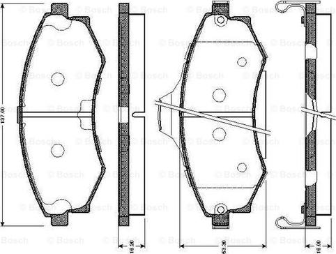 BOSCH 0 986 TB2 636 - Гальмівні колодки, дискові гальма autozip.com.ua