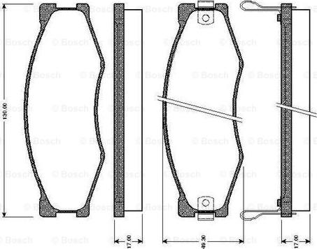 BOSCH 0 986 TB2 098 - Гальмівні колодки, дискові гальма autozip.com.ua