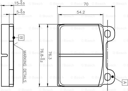 BOSCH 0 986 TB2 050 - Гальмівні колодки, дискові гальма autozip.com.ua