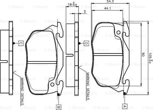 BOSCH 0 986 TB2 009 - Гальмівні колодки, дискові гальма autozip.com.ua