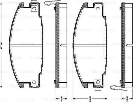 BOSCH 0 986 TB2 011 - Гальмівні колодки, дискові гальма autozip.com.ua