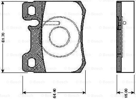 BOSCH 0 986 TB2 085 - Гальмівні колодки, дискові гальма autozip.com.ua