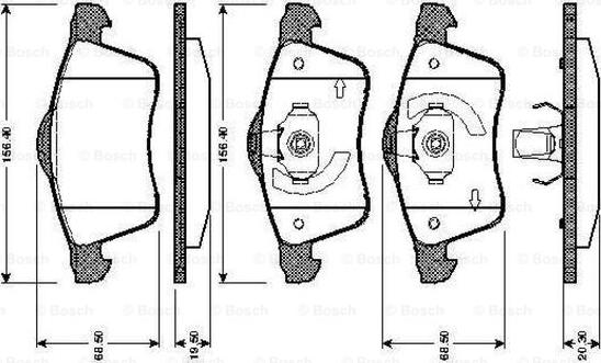 BOSCH 0 986 TB2 038 - Гальмівні колодки, дискові гальма autozip.com.ua