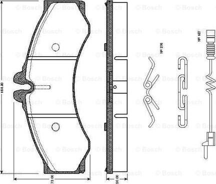 BOSCH 0 986 TB2 037 - Гальмівні колодки, дискові гальма autozip.com.ua