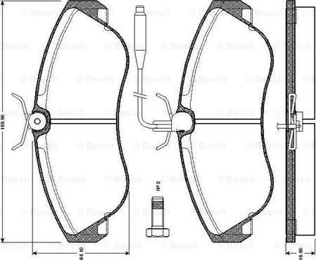 BOSCH 0 986 TB2 029 - Гальмівні колодки, дискові гальма autozip.com.ua