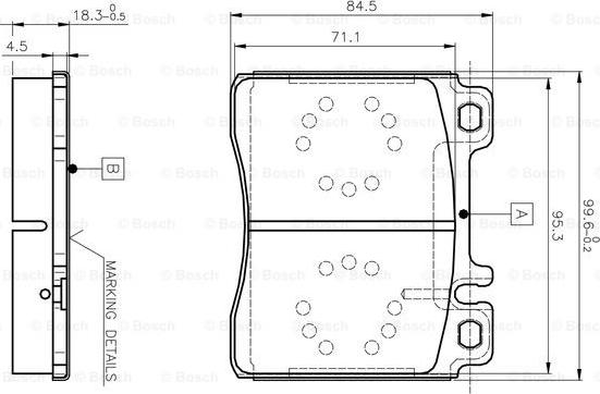 BOSCH 0 986 TB2 023 - Гальмівні колодки, дискові гальма autozip.com.ua