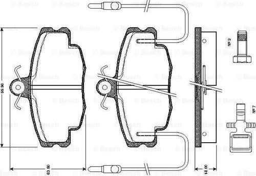 BOSCH 0 986 TB2 075 - Гальмівні колодки, дискові гальма autozip.com.ua